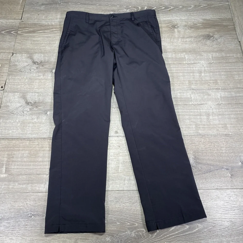 Adidas Pants Mens 36x32 Black Golf Performance Straight Leg Activewear‎ Pockets